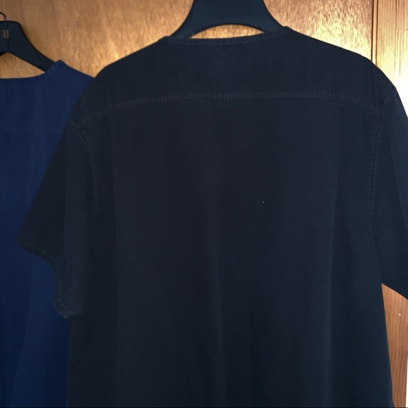 Men’s L / XL CARHARTT Ripstop Utility Scrub Tops C15208 Navy & Black Lot of 2 - Picture 9 of 14